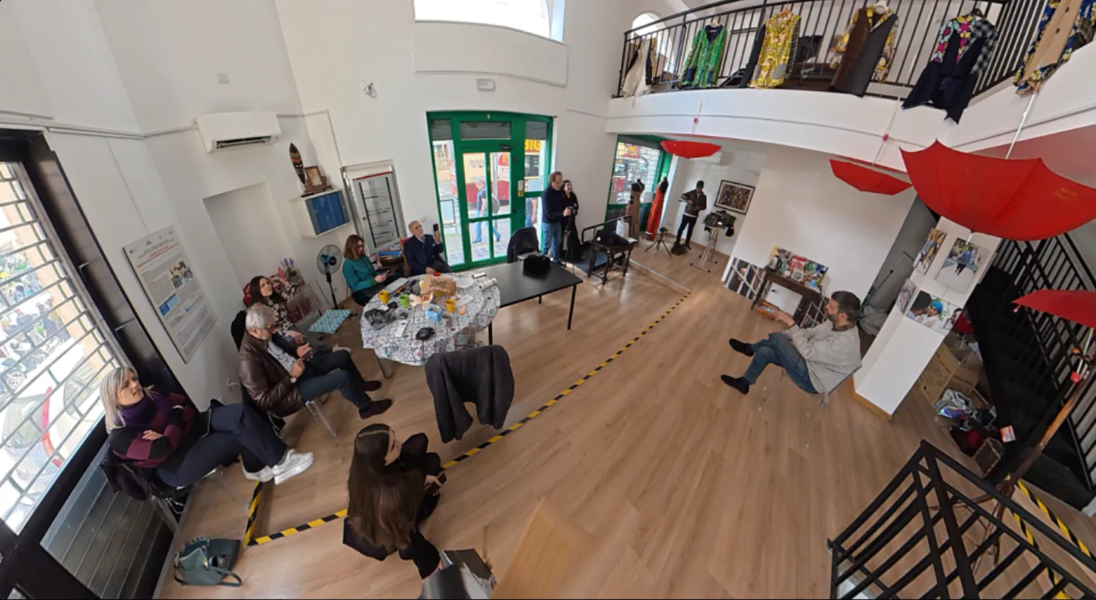 Documentary Gym workshop and participants gathered in the project space